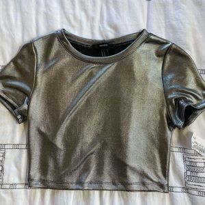 Forever 21 Metallic Crop top